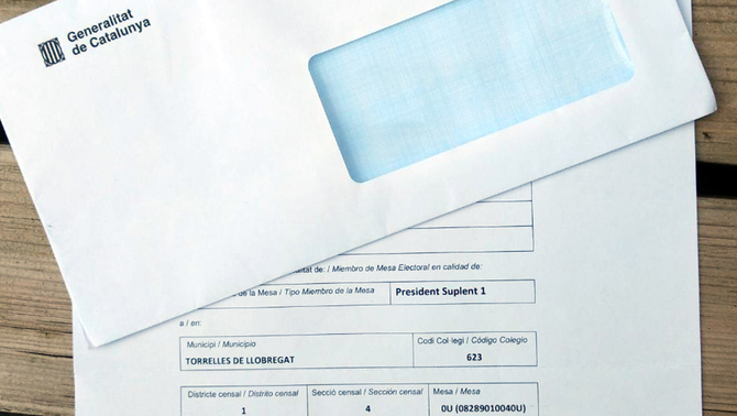 Photograph of envelope and registration form